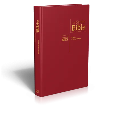Bible Segond NEG, gros caractères, bordeaux - Couverture rigide, Skyvertex bordeaux