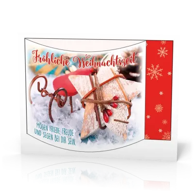 Aufstell Karte Weihnachten Fröhliche Weihnachtszeit