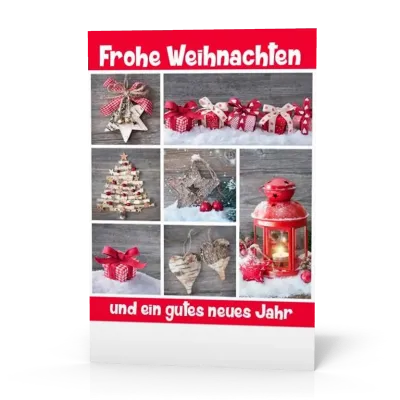 Doppelkarte Weihnachten + gutes neues PG11