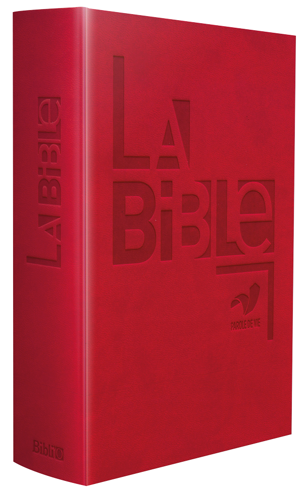 Bible Parole de Vie, compacte, rouge - couverture souple, vivella, avec livres deutérocanoniques