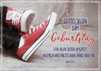 PK 12 Stück Geburtstag Rote Sneakers