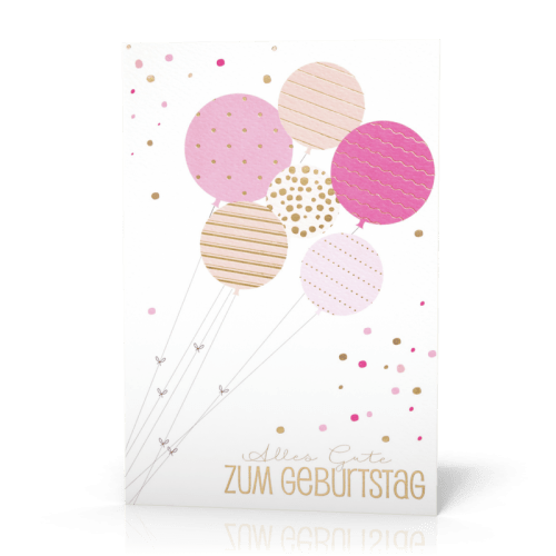 Doppelkarte Luftballons