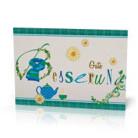 Doppelkarte Gute Besserung, Teekanne