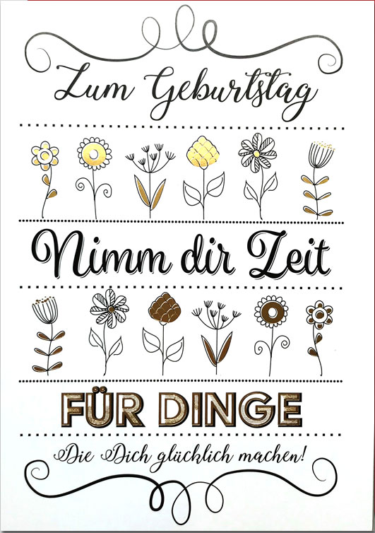 Doppelkarte Nimm dir Zeit