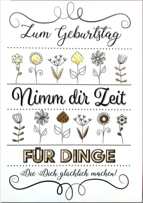Doppelkarte Nimm dir Zeit
