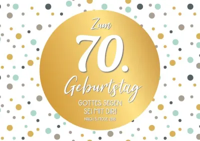 Doppelkarte 70 Goldener Punkt SF