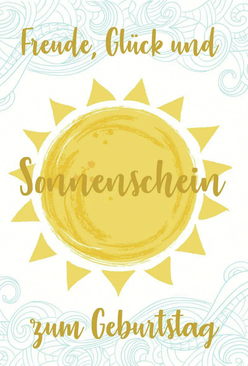 Doppelkarte Sonnenschein