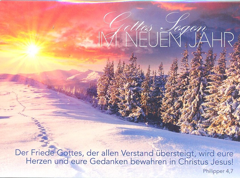 PK NEUJAHR WINTERLANDSCHAFT, 12 STÜCK - POSTKARTE.