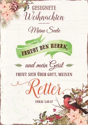 Postkarte Weihnachten Meine Seele - 12 Stück pro Päckchen