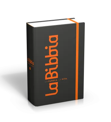Italien, Bible format mini NR2006, couverture rigide Skyvertex noir avec elastique