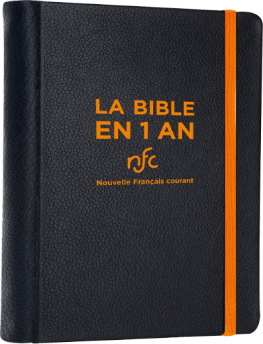 Bible Nouvelle Français courant, Bible en un an - rigide simili cuir noir - avec deutérocanoniques