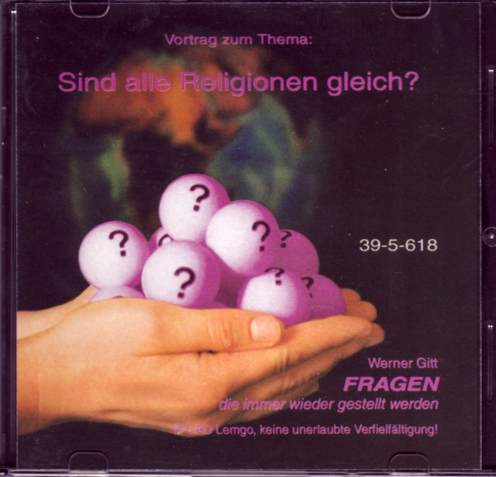 SIND ALLE RELIGIONEN GLEICH? CD