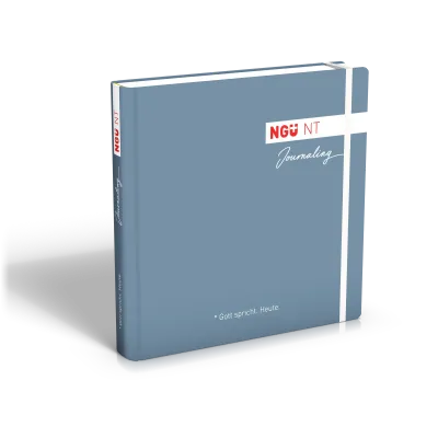 NGÜ Neues Testament - Journaling-Ausgabe, gebunden blau mit Gummiband