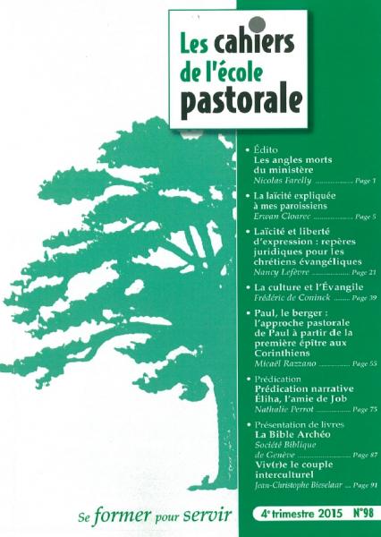 Cahiers de l'école pastorale - N°98