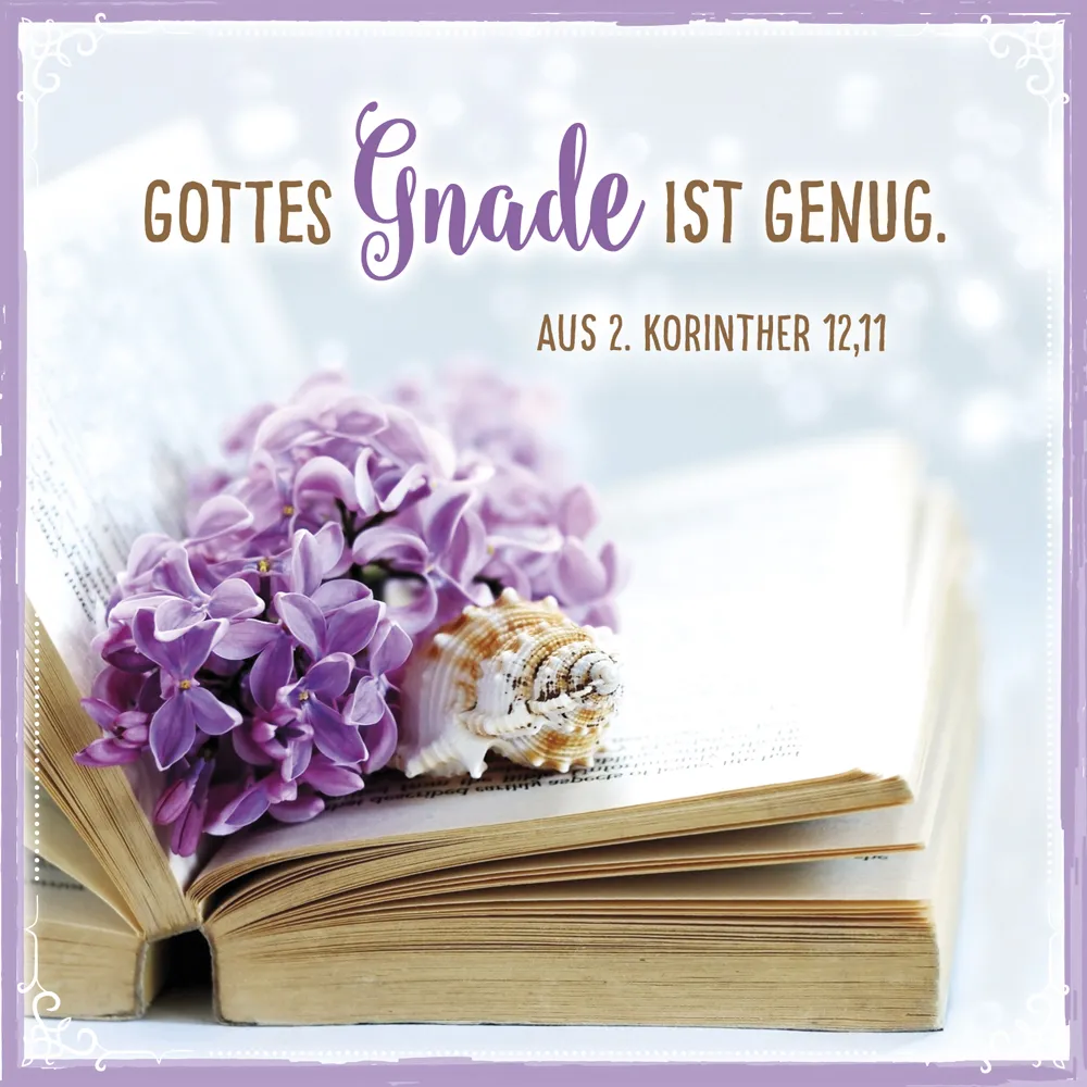 Metallschild Gnade Buch - 13 x 13 cm