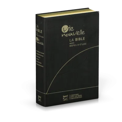 Studienbibel Vie nouvelle, Segond 21, französich, schwarz - Softcover, Fibroleder,Goldschnitt