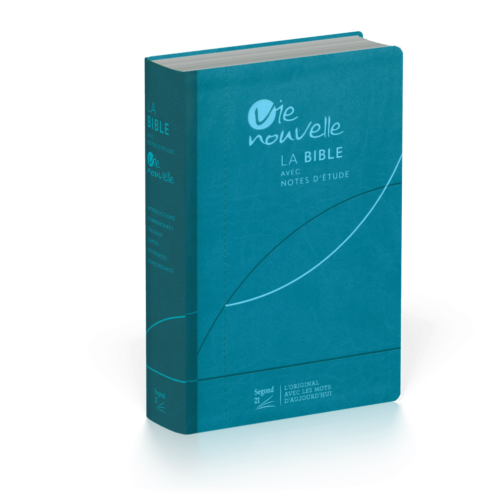 Studienbibel Vie nouvelle, Segond 21, französisch - Softcover Vivella blau