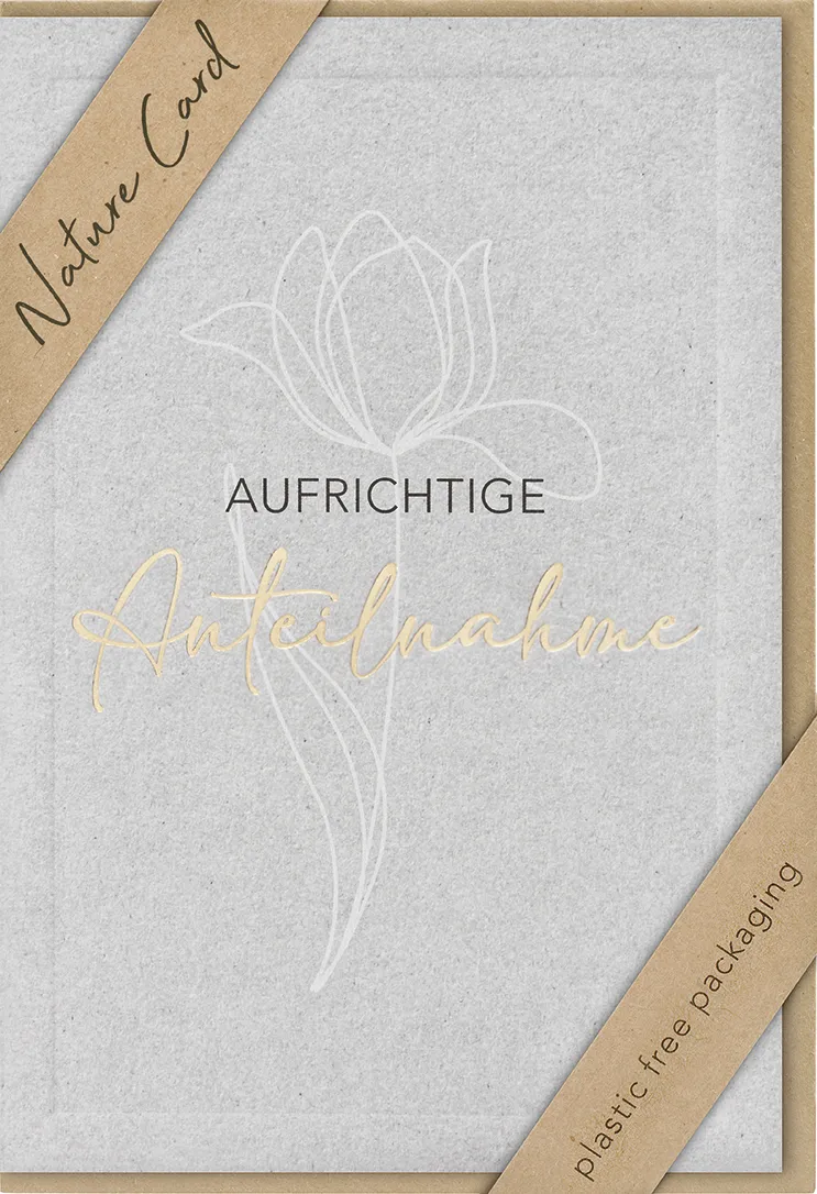 Faltkarte Trauer Anteilnahmne Tulpe NC
