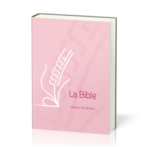 Bible Semeur 2015, compacte, couverture rigide rose illustrée - tranche blanche