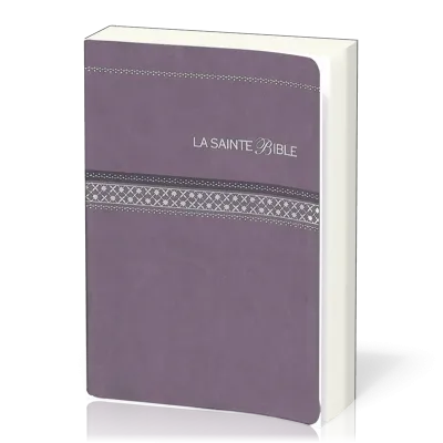 Bible Segond 1910, gros caractères, flexa parme, tranche argent