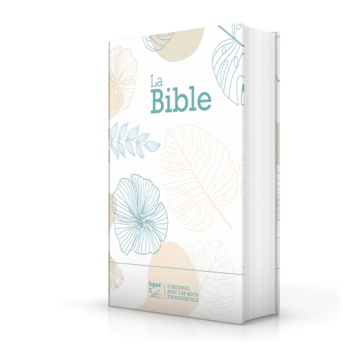 Bibel Segond 21, französisch (Premium Style) - gestepptes Hardcover aus Canvas mit Blättermuster