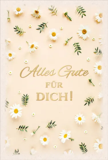 Doppelkarte Gänzeblümchen ENC