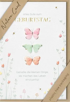 Faltkarte 3 Schmetterlinge NC