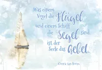 Minikarten Aquarell Baumwolle - Set mit 4 verschiedenen Motiven à 2 Stück