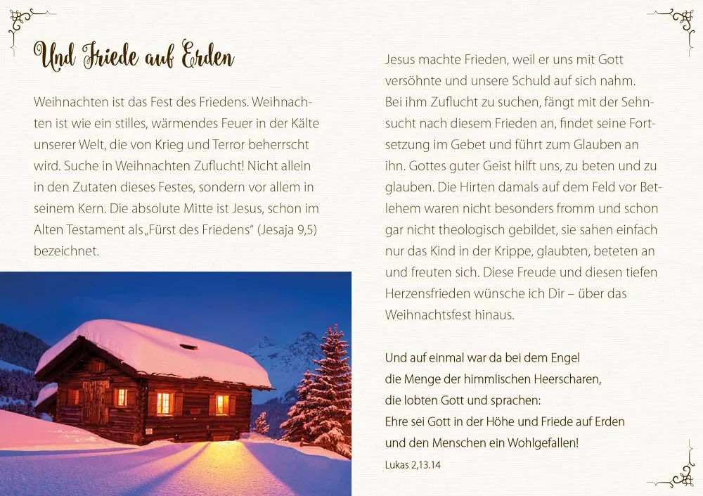 Grussheft Besinnliche Weihnachten