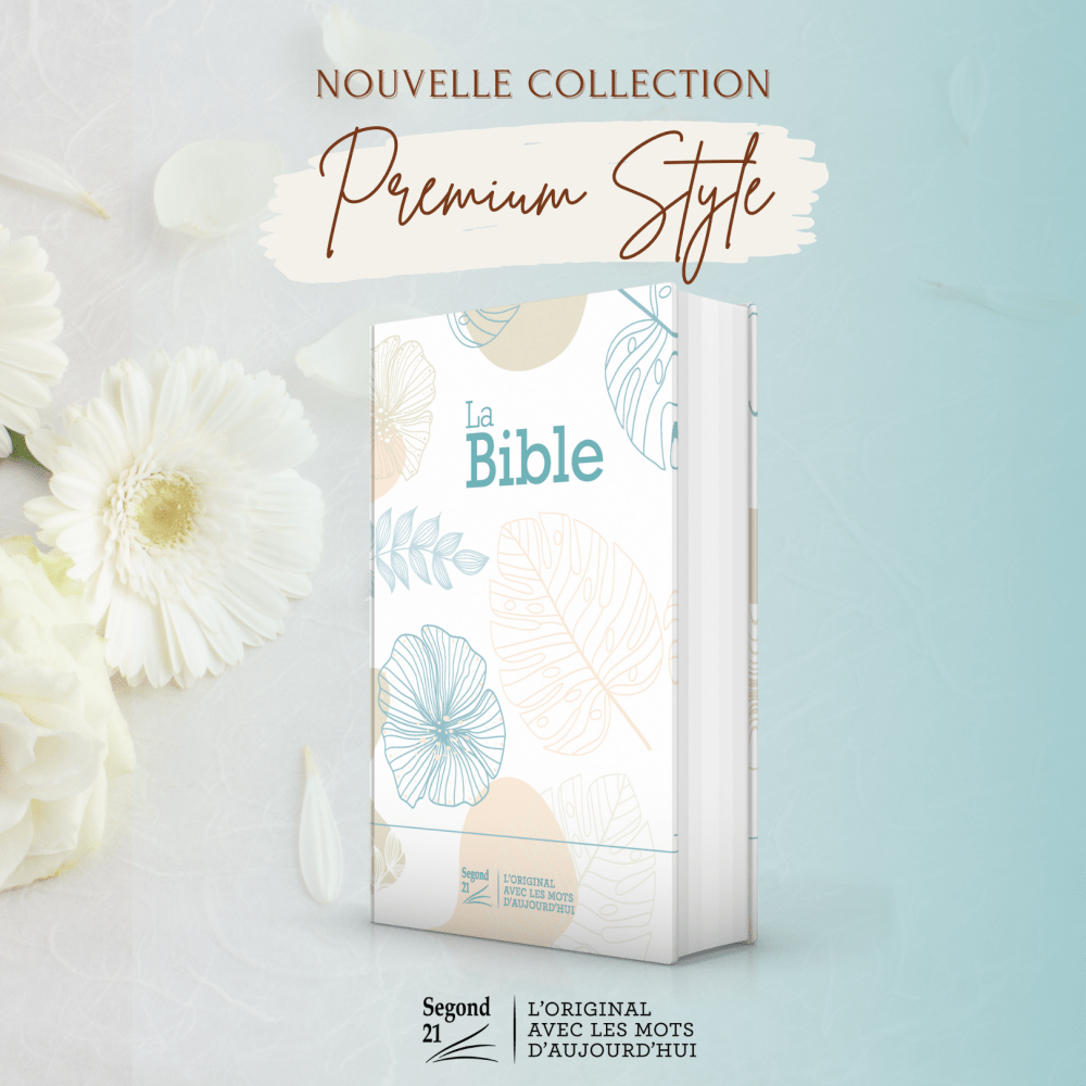 Bibel Segond 21, französisch (Premium Style) - gestepptes Hardcover aus Canvas mit Blättermuster