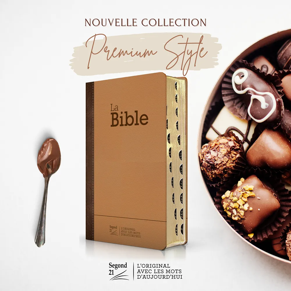 Bibel Segond 21, französisch, (Premium Style) - halbsteifer Einband aus Duoleder in...