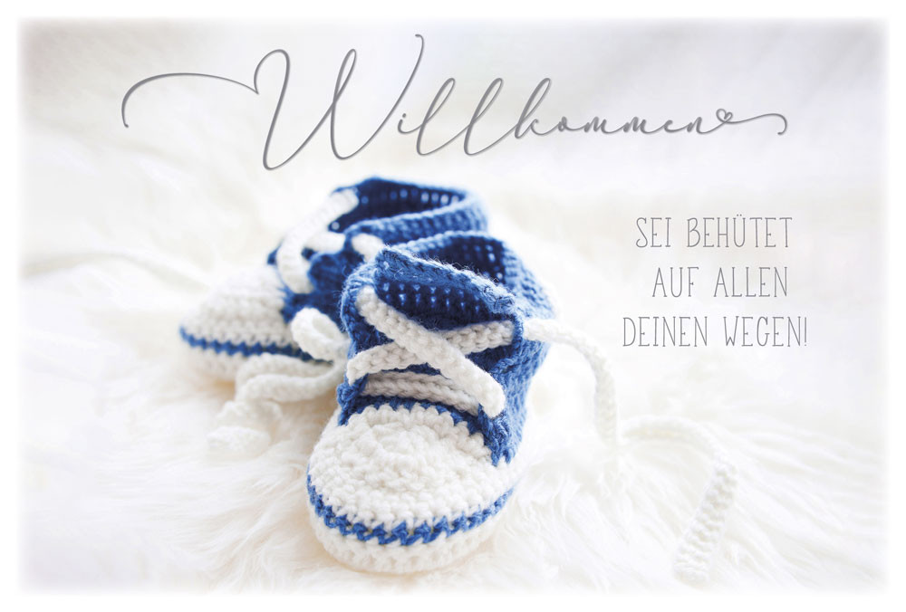 Doppelkarte Gestrickte Schuhe