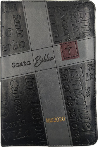 Spanisch, Bibel Reina Valera 2020, Grossdruck, Kunstleder, noir mit Kreuz, Reissverschluss,...