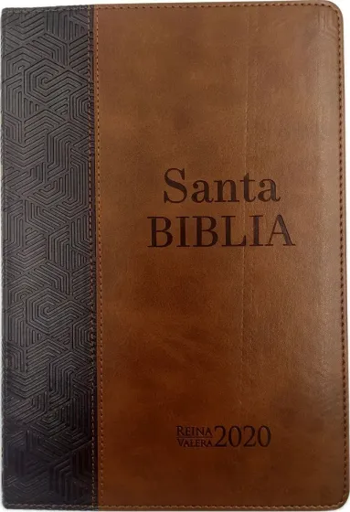 Spanisch, Bibel Reina Valera 2020, ultradünn, Kunstleder, zweifärbig kaffee/braun