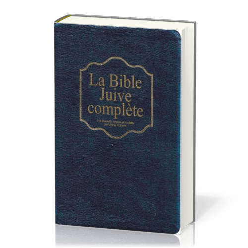 Bible Juive complète - couverture souple bleue marine, fibrocuir, tranche or et onglets