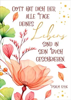 Postkarte Tage deines Lebens Lovely - 10 Stück pro Päckchen