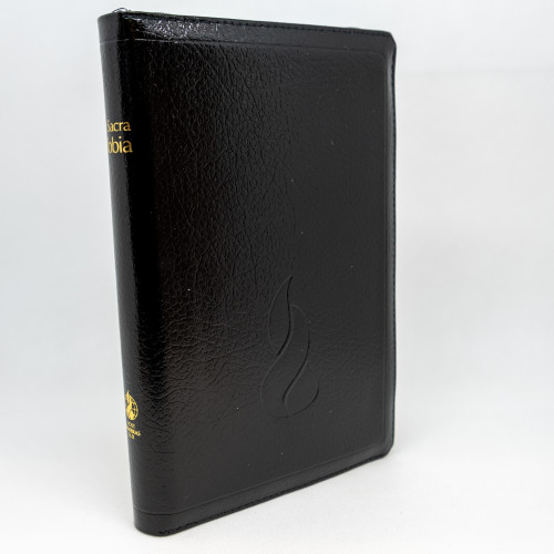 Italienisch, Bibel Nuova Riveduta, Fibroleder, Goldschnitt, Griffregister, Reissverschl., Schwarz